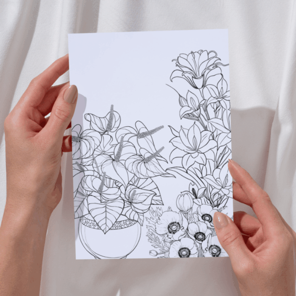 Seleção de desenhos de FLORES para pintar - Imagem 4
